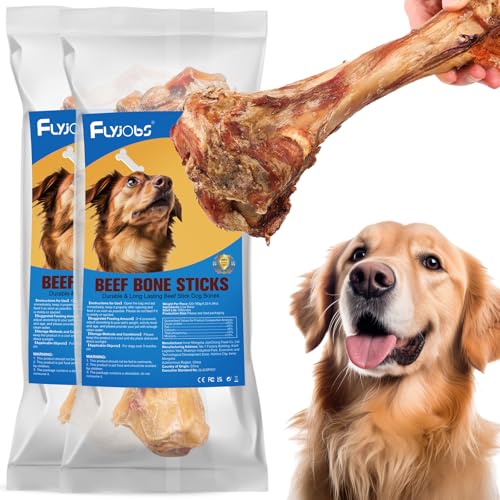 Dog Chew Toy Beef Stick Bones Shape for Dogs Teeth Clean Durable & Long Lasting Beef Dog Chew Bone Toy for Small & Medium Dogs 2pcs
