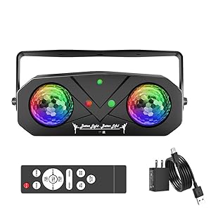 Party Lights DJ Disco Lights, Sound Activated Disco Ball Strobe Stage Light Star Ocean Projector with Remote Control for Home Decoration Parties Gift Club Bar Festival Christmas Birthday Wedding