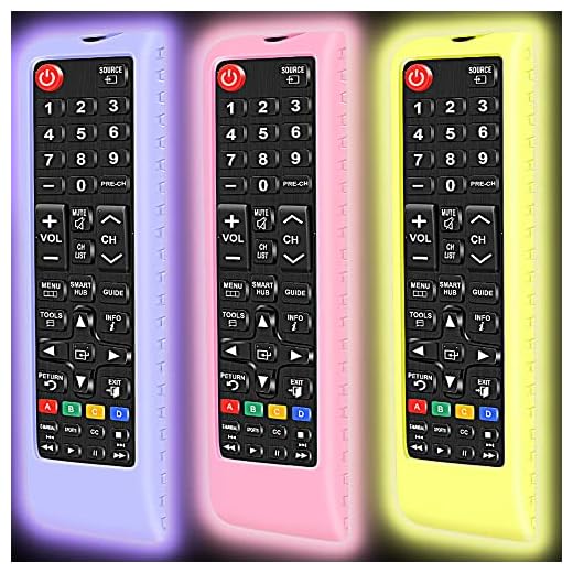 [3Pack] Silicone Protective Case for Samsung Smart TV Remote,Remote Cover Case for Samsung BN59-01301A Bn59-01315A Bn59-01199F,Remote Battery Back Covers Holder Skin Sleeve Glow in The Dark