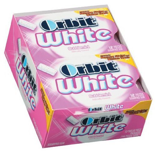 Orbit White Sugar Free Gum, Bubblemint 12 ea