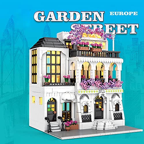 TopBau Blumenstraße View Modular Buildings Haus Bauset mit LED Set, 1953+Teile Stadthaus Kompatibel mit Lego Creator… – Bild 3