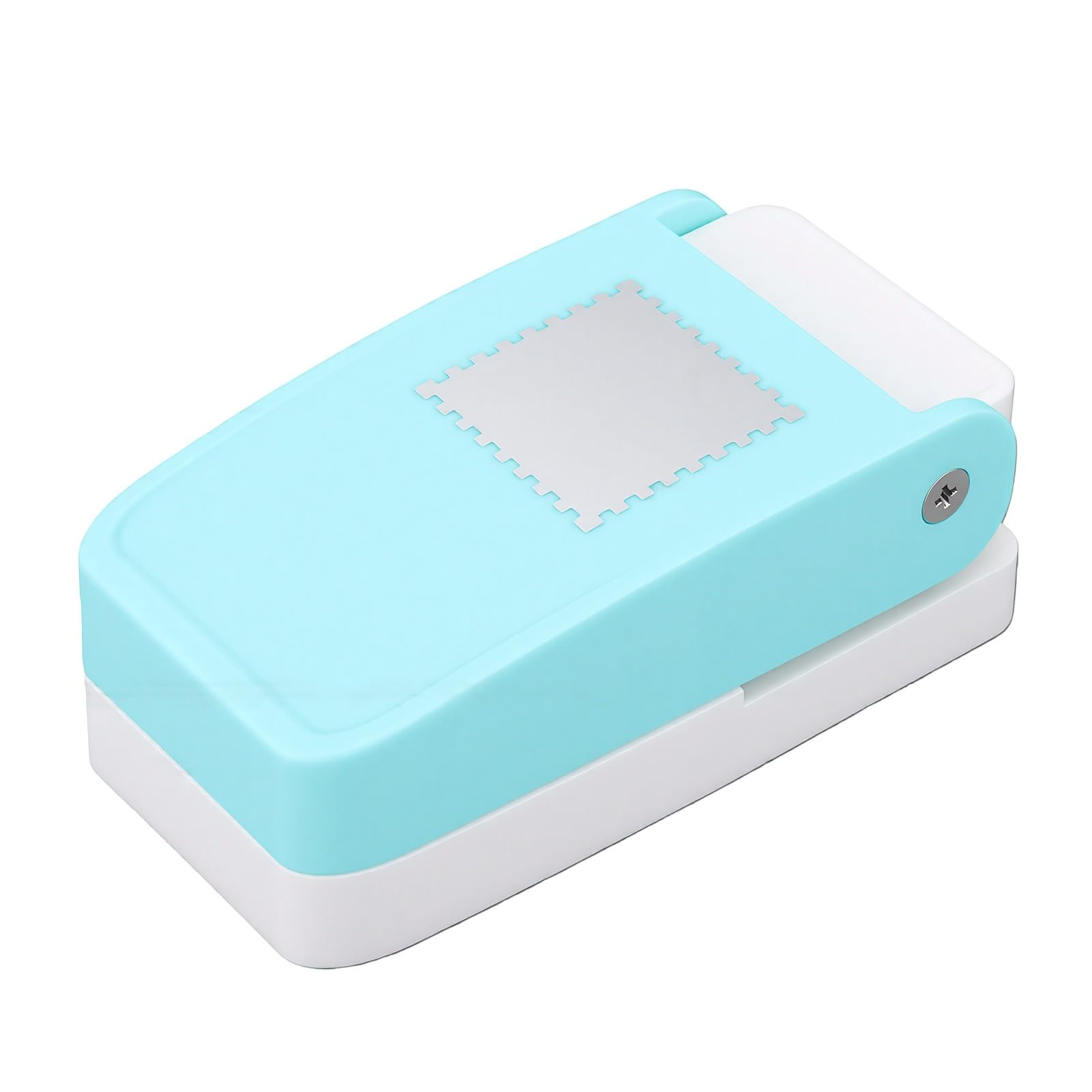 Ejoyous Perforatore per Timbri con Azione a Leva Perforatore per Carta in Acciaio Inossidabile e Plastica, Forma Quadrata da 38,1 Mm, Design Compatto con Serratura, per Scrapbooking, Creazione di
