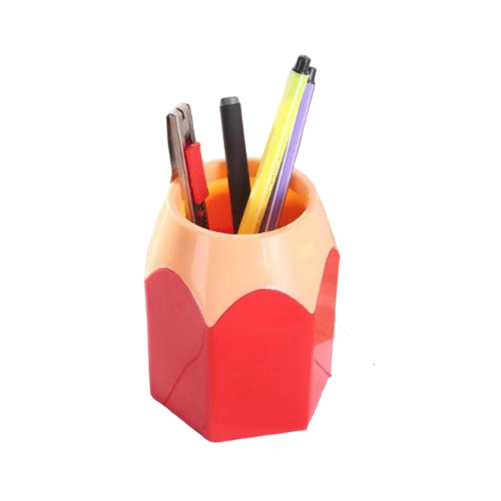 Creative Pen Vase Pencil Pot Makeup Brush Holder Stationery Desk Tidy Plastic Desk Organizer Container School Office Supplies