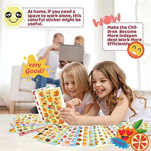 HORIECHALY Scratch and Sniff Stickers for Kid, Smelly Stickers 85 Sheets 17 Scents, 1600+ Scented Design with Cute Food and Fruit Patterns, Positive Reward Tool for Classroom.