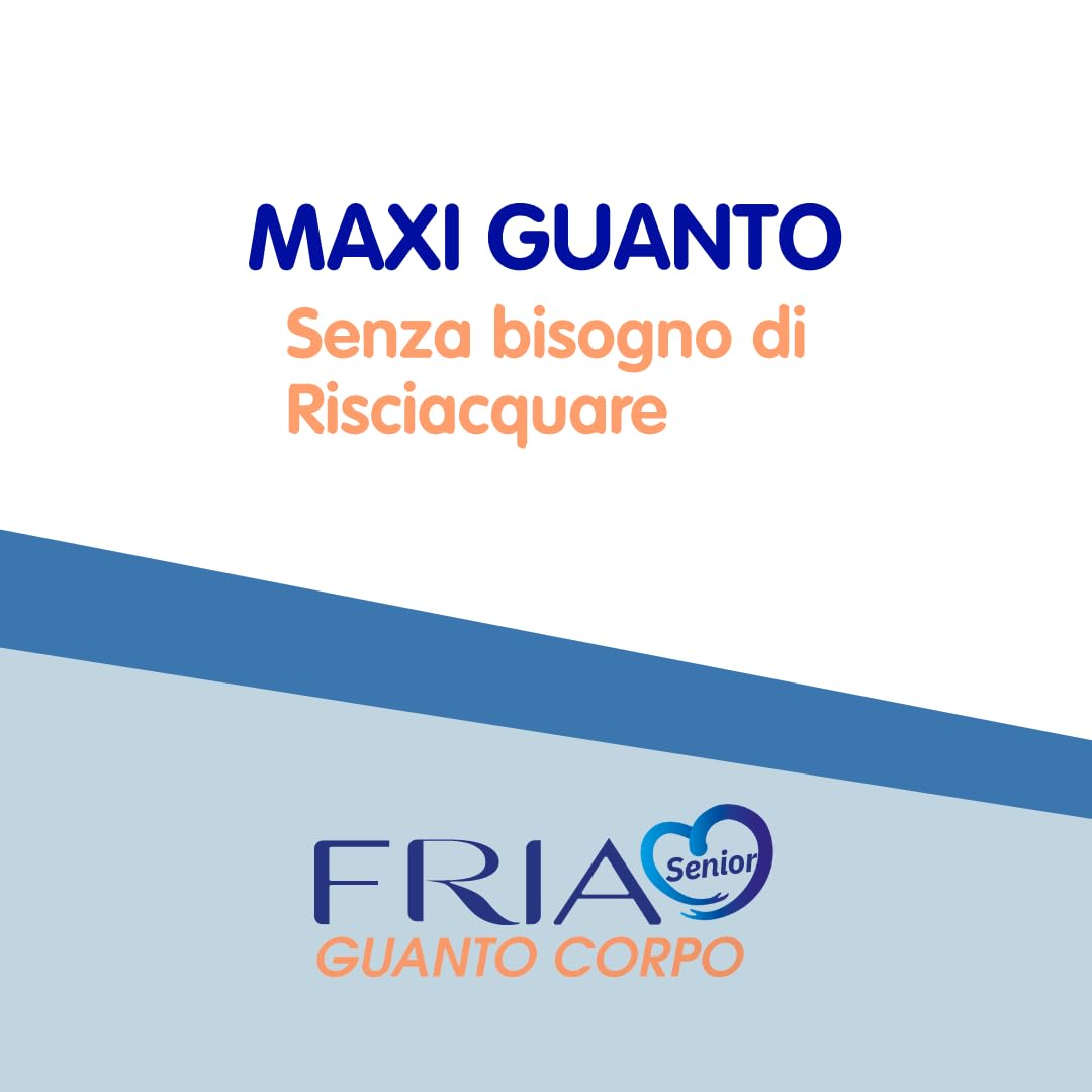 Fria Senior Maxi Manopole Saponate per l’igiene Corpo degli Anziani, Ideali per Persone Allettate, Effetto Idratante, Dermatologicamente Testati, Confezione da 8 Maxi Guanti - 4