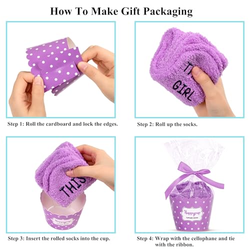 HAPPYPOP Funny Animal Gifts for Women - Chicken Bee Gifts Fuzzy Socks for Teen Girls4