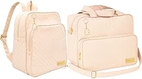 Kit Mochila e Bolsa Maternidade Ursinho Dourado Dulini Baby