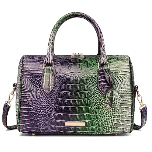 Image of Makcr Joacbv Top-Handle Crocodile Purses For Women Crossbody Leather Bags Trendy Large Capacity Tote with Shoulder Strap
