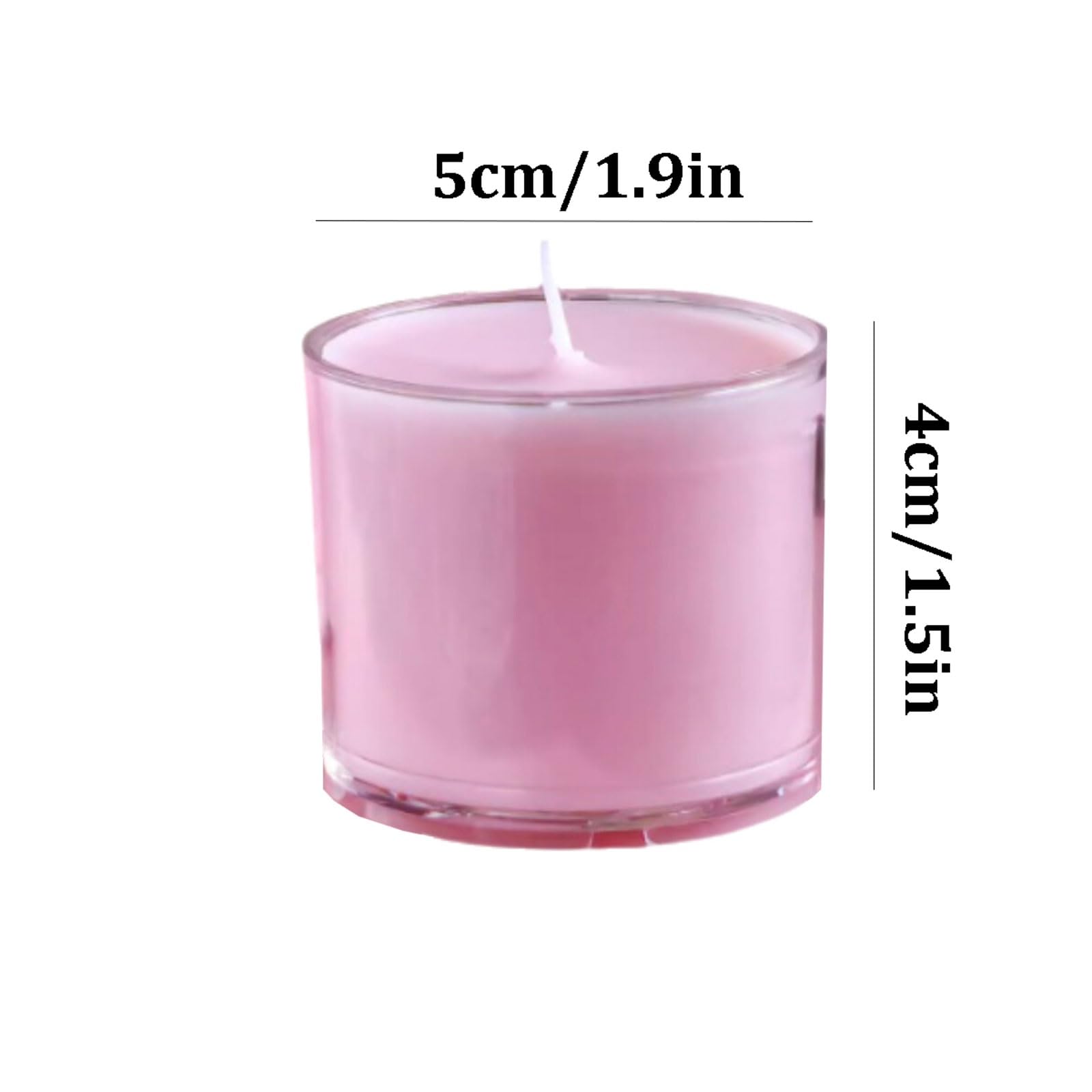 Squisito 8 candele in vetro realizzate con burro chiarificato vegetale naturale e stoppino in cotone, 15 ore di combustione pulita, candele in barattolo senza profumo. tranquillo(Lila)