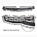 PartsFlow Grille Compatible With 2015 Cruze For 2016 Chevrolet Chevy Cruze Limited 2pcs Front Upper & Lower Black W/Chrome Grill