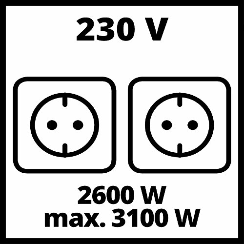 Einhell Generador eléctrico (de gasolina) TC-PG 3500 (4,1 kW, potencia continua de 2600 W, 3100 W, dos conexiones de 230 V, tanque de 15 l, interruptor de sobrecarga, fusible de nivel bajo de aceite)