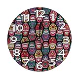 Matériau : notre horloge murale Horloge Murale Ronde est fabriquée en PVC, sans cadre ni verre, impression recto verso.