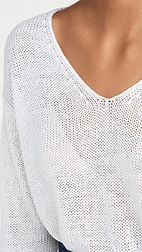 Theory Women's Easy Linen Pullover, White, S #TOP5