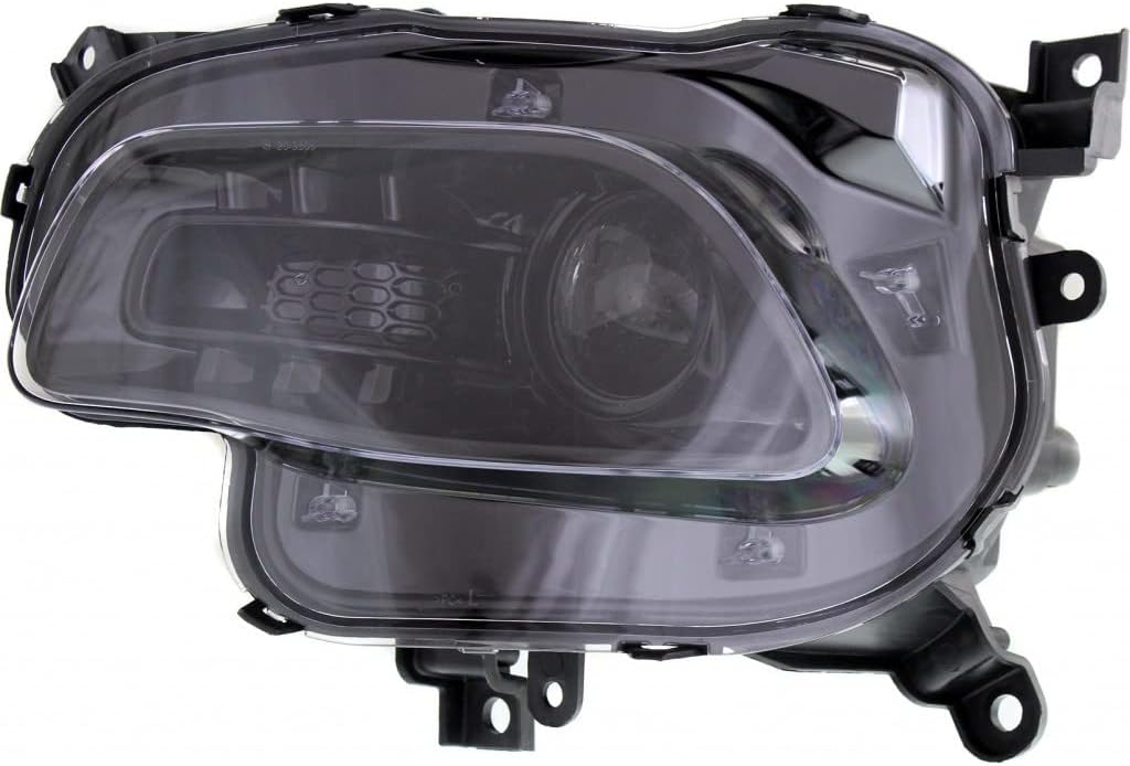 KarParts360 For Jeep Cherokee Headlight 2014 15 16 2017 Driver Side Bulbs Included DOT Certified CH2502249 | 68102847AE; Black Trim
