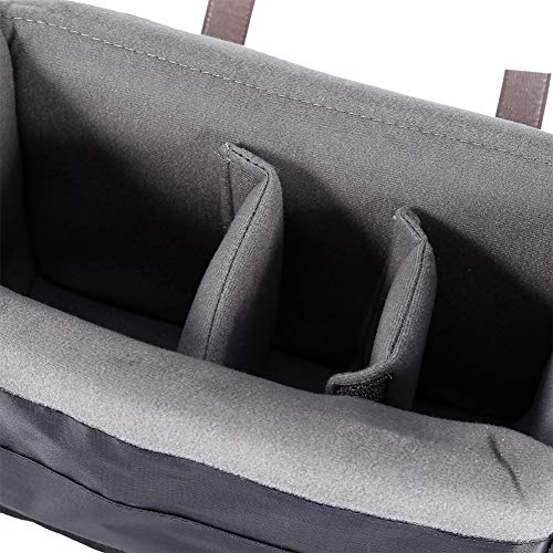 Bolsa portátil para lentes de cámara con divisoria protectora acolchada e inserción interna 4