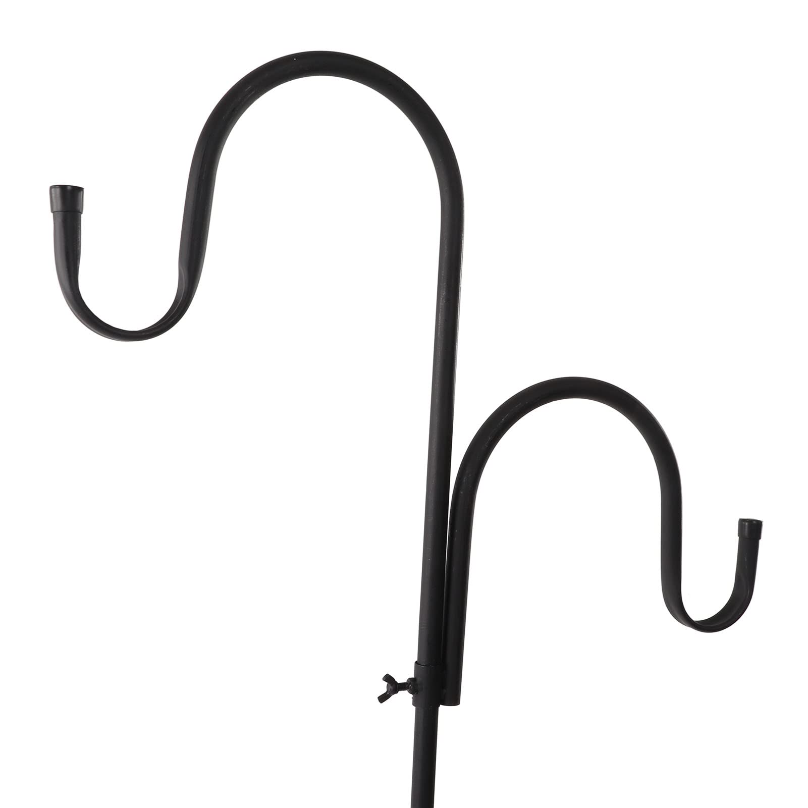 Cocoarm Gancio per Pastore Gancio per Mangiatoia per Uccelli in Ferro 63 Pollici Staccabile 2 Ganci Base a 5 Poli per Giardino Cortile Patio Piante Sospese Lanterne Mangiatoie