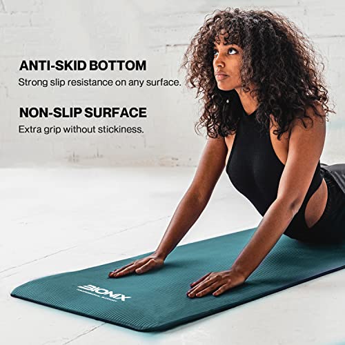 Bionix Premium Printed Yoga Mat - Thick Exercise Foam NBR with Non Slip Large Surface & Carry Straps | Perfect for Pilates Gymnastics Fitness Workout Home Gym Training Equipment | Best For Men Women - Image 6