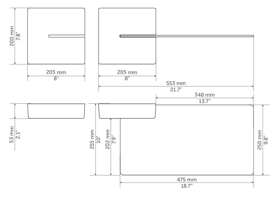 Meliconi Ghost Cubes Shelf Sistema Copricavi Componibile, Bianco