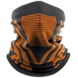 [Andeor] ネックウォーマー 防寒 ネックガード フェイスカバー 春 秋 冬 エアーホール構造・息苦しくない・伸縮性・通気性・防風・保温・暖かい・柔らかい 通勤・通学・自転車・バイク・アウトドア・スキー・登山・旅行・男女兼用 (#05.オレンジ)