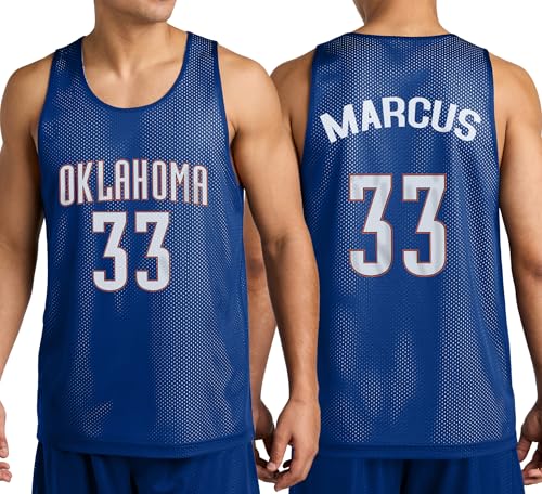 Personalized Basketball Jersey w/Add Your Team Name and Number Adult Sports Tee Design 21
