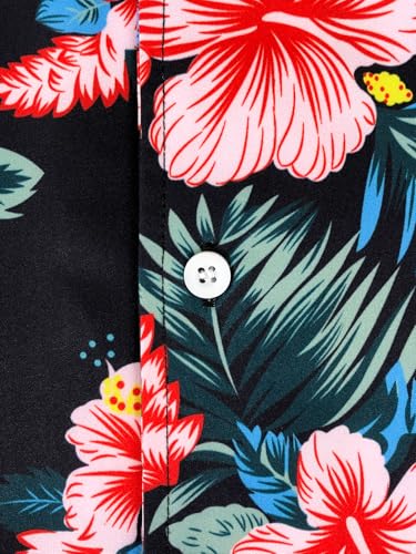 Boys Hawaiian Shirts Casual Summer Short Sleeve Button Down Aloha Dress Beach Tee Tops Kids Hawaii Shirts for 5-14 Years4