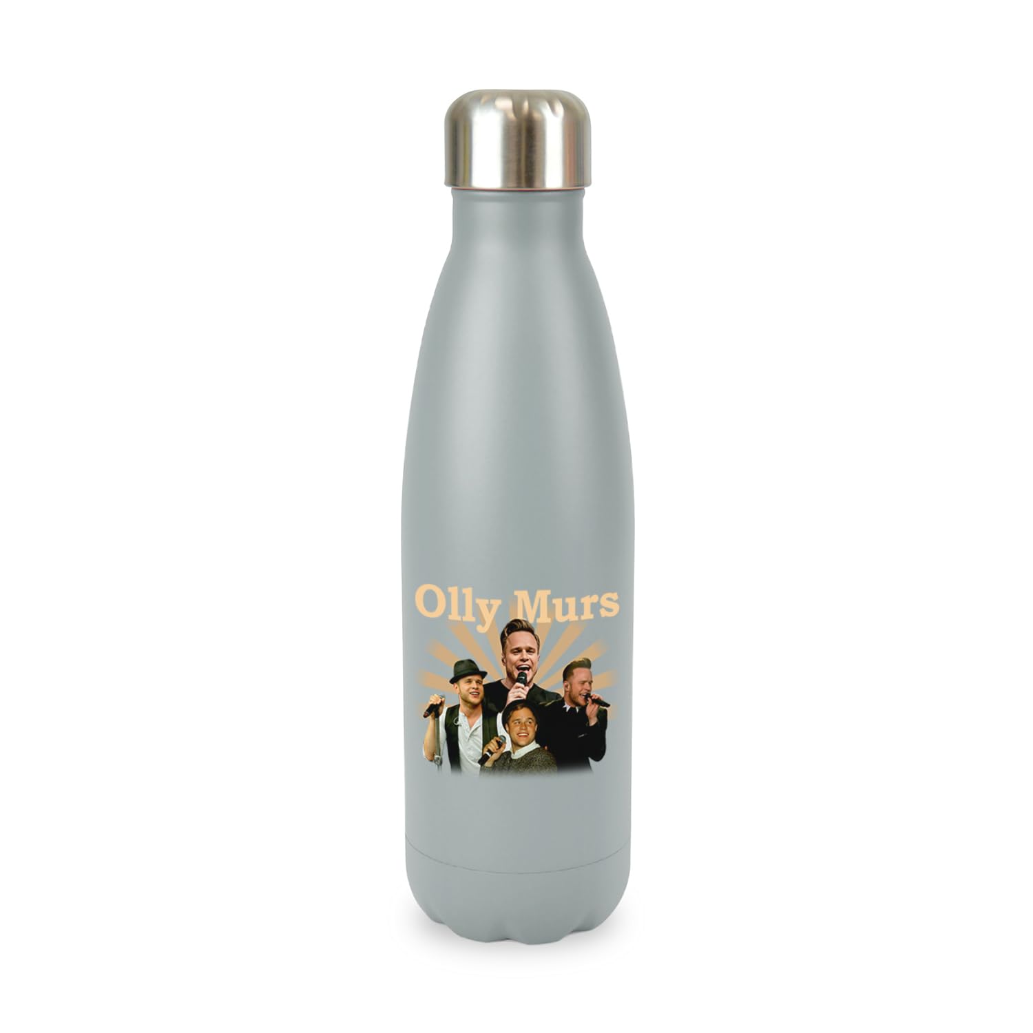 New Spirit Original Olly Murs screw top lid stainless steel water bottle drinks cup water bottle refill cute fun explore travel