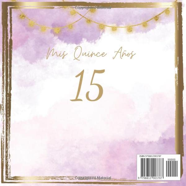 Miniatura 2 de Quinceanera Guest Book (Purple Theme) Mis Quince Años (15 Year Old Birthday) Party Keepsake for Guest Messages and Memories