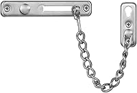 Vista 7 de JQK Cerradura de cadena de puerta negra, protector de puerta de acero inoxidable con resorte antirrobo, prensa de cierre, negro mate, HDC100-PB
