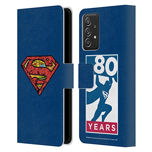 Étui portefeuille Superman Galaxy A53 5G Head Case Designs en cuir