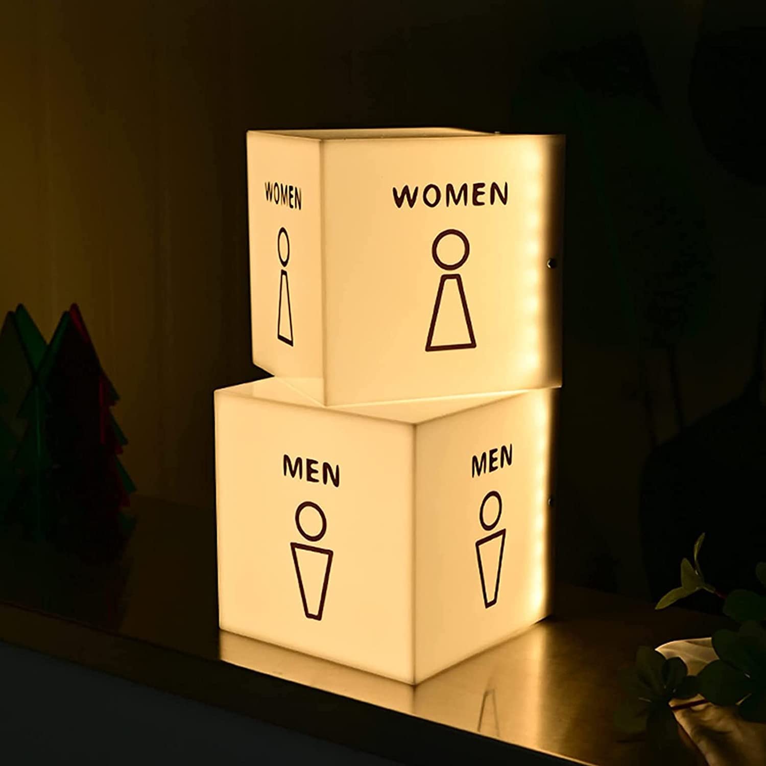 Amazon.co.jp: LEDライト トイレサイン 壁掛け 男女兼用 6インチ 光る