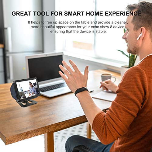 Soporte para Echo Show 8, soporte ajustable de aluminio Osindii compatible con Amazon Echo Show 8, fijación magnética, giro de 360 grados, función de inclinación, base antideslizante (Echo Show 8)