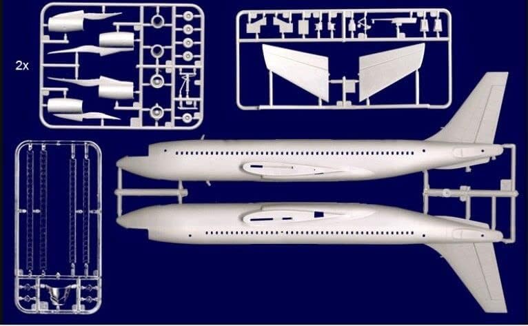 Miniatura 4 de Roden 320-1144 - B. 720 American Airplane United Airlines Modelo de plástico