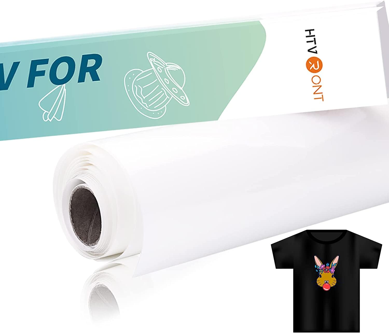 Sublimation HTV 12" X 5FT Matte Clear HTV Vinyl for Sublimation Wash Durable Sublimation Vinyl for Dark Fabric