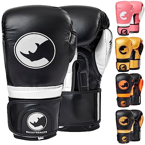 MAXSTRENGTH Guantoni da boxe per sparring combattimento e allenamento, Muay Thai MMA, kickboxing, sacco da boxe pesante, guanti da allenamento per uomini e donne, 170,1 g, 226,8 g, 283,5 g, 396,9 g,