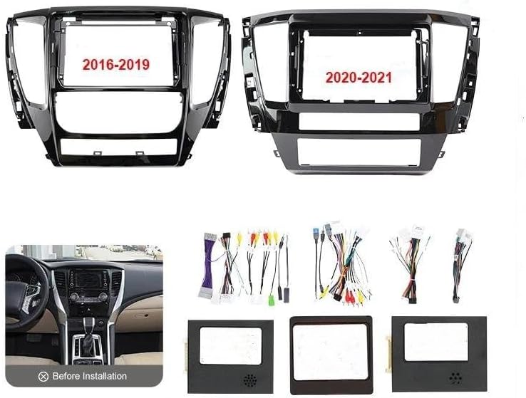 フィッティングパネルキット アダプター アンドロイド ラジオ ダッシュボード カーフレーム に適合する パジェロ スポーツ 2016