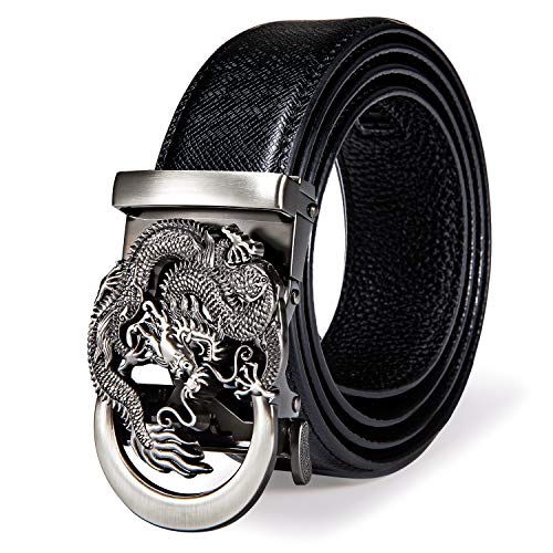 Image of Dubulle Men's Ratchet Belt Gold /Black /Red /Green /Blue /White Automatic Buckle Business Casual Belt Gift - Adjustable Fit