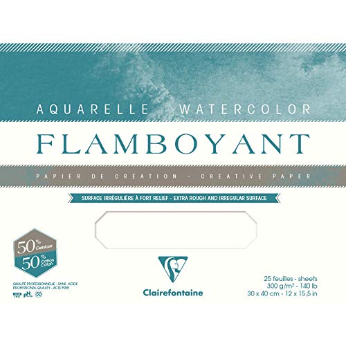 Flamboyant Pack de 10SH 75 x 105 cm 300 G, Color Blanco
