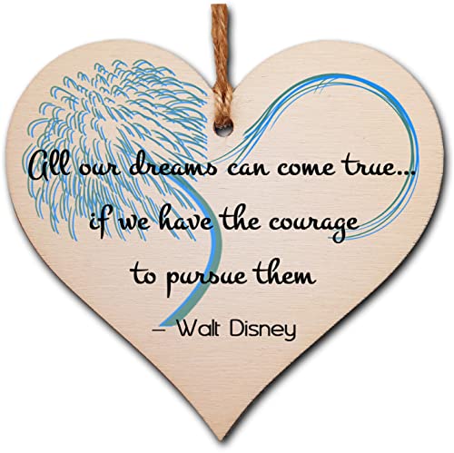 Handcrafted Wooden Hanging Heart with Encouraging Message - Inspirational Wall Sign for Self-Care, Home Decor, or Thoughtful Gifts