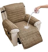 Deep Dream Flannel Recliner Chair Covers, Waterproof Recliner Covers that Stay in Place, Soft Laz...