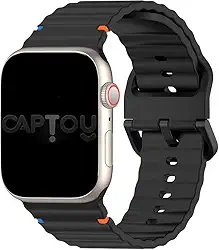CAPTOU - Pulseira Ondulada Compativel com Apple Watch 46mm Series 10-45mm Series 9/8/7-44mm Series 6/5/4/SE - 42Series 3/2/1 - Ultra/Ultra2 49mm