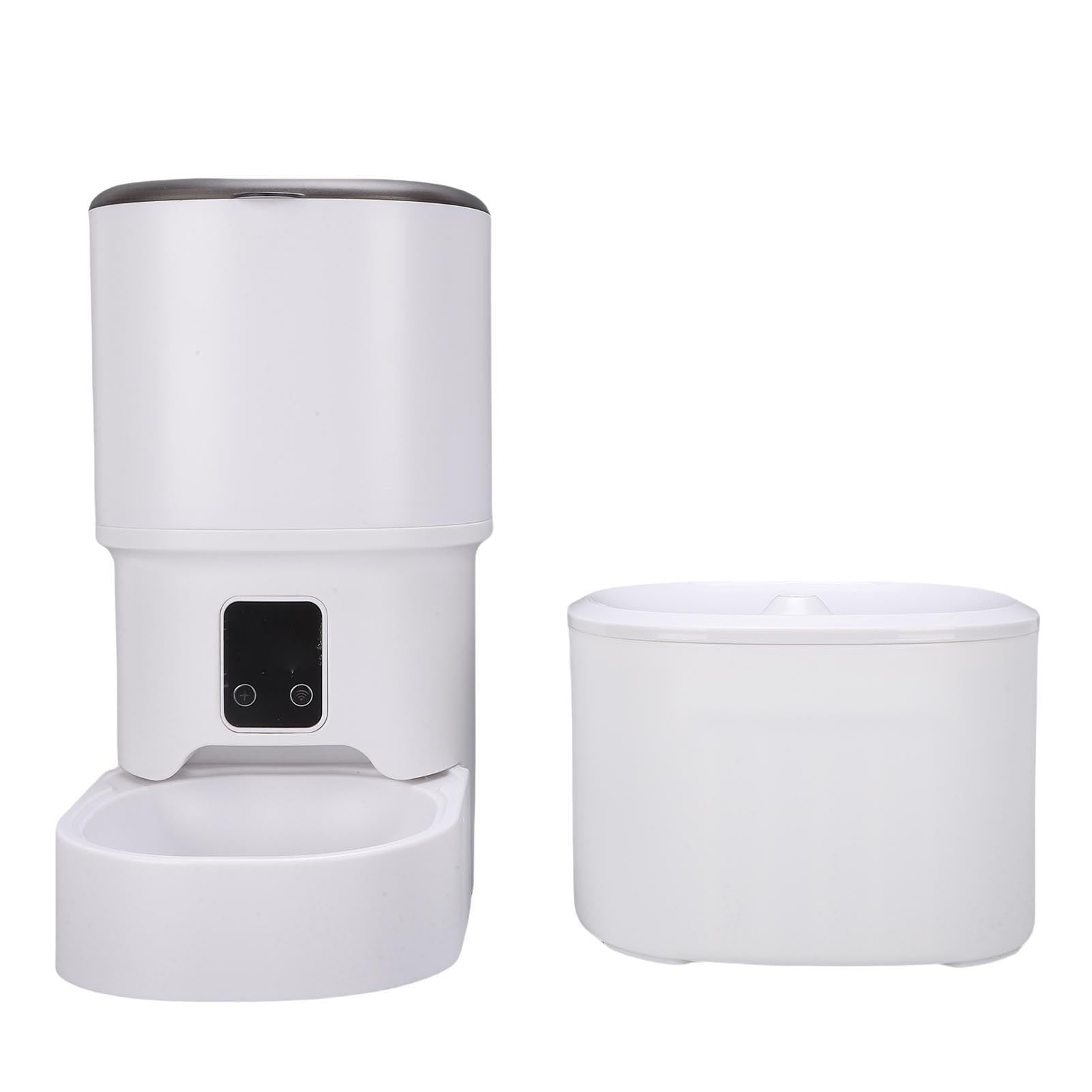 Fabater Dispensador Inteligente de Alimentos para Mascotas, Alimentador y Bebedero Habilitado para Aplicación de Control Remoto WiFi para Perros Gatos, Máquina de Alimentación Multifuncional para