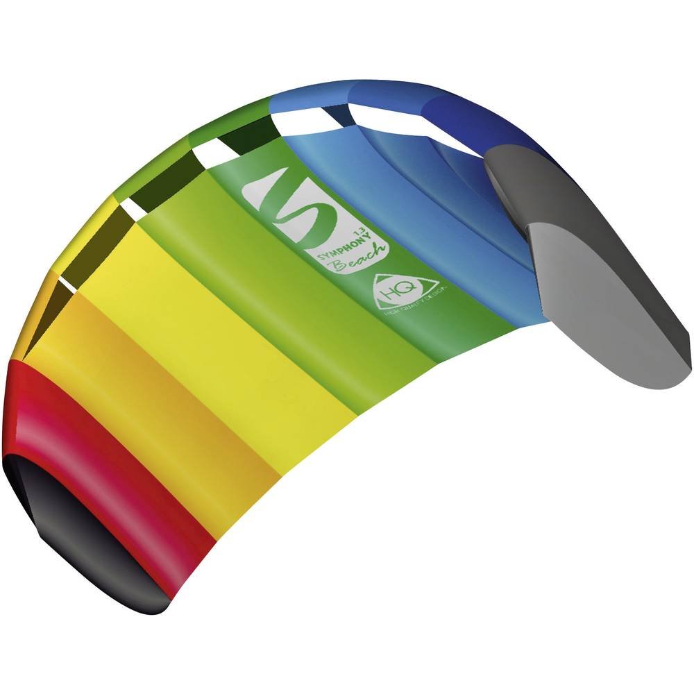 HQ Kites Symphony Beach III 1.3 - Aquilone sportivo a doppia linea, 130 cm, colore: arcobaleno, divertimento attivo all'aperto per bambini dagli 8 anni in su