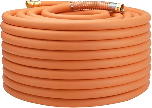 Miniatura 20 de Manguera de jardín WiseFlow de 90 pies x 5/8", manguera de goma resistente, manguera de agua con cinco capas de trenzado, accesorios macho hembra,