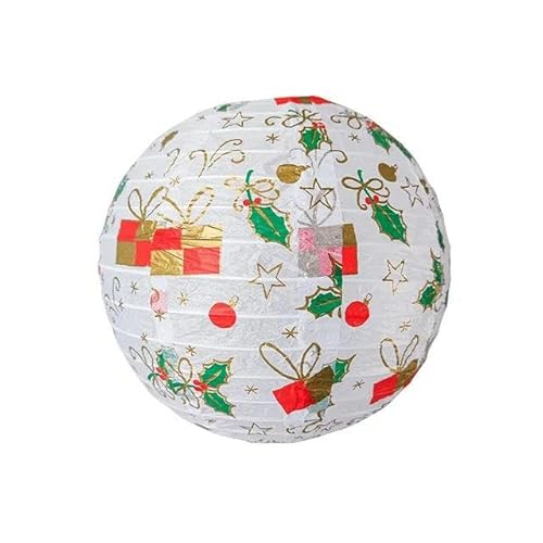 10 Inch Folding Paper Lantern Party Decoration Christmas Outdoor Colorful Circular DIY Lantern-gift box-10inch