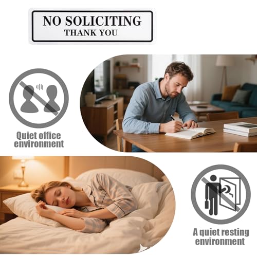 no soliciting sign for house that keeps solicitors away super strong tape for all surfaces 83  24 in2025 version perfect for home office front doors windows walls courtyard
