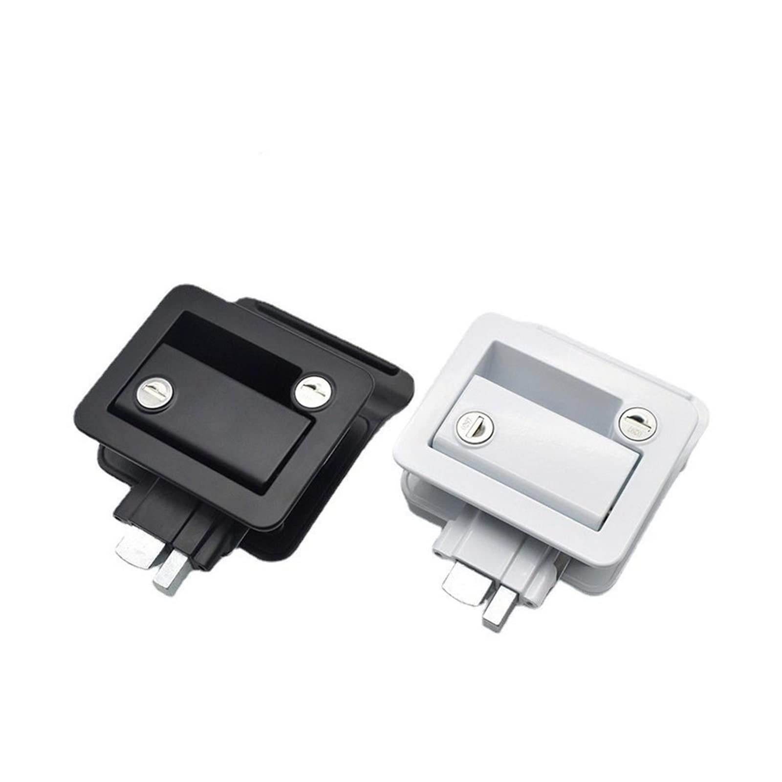 Manija de cerradura de puerta de entrada de coche Camper con llaves, Kit de seguridad, cerradura de puerta interna y externa de aleación Azusa for remolque antirrobo ( Color : White B , Size : 1 )