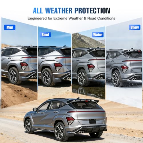 Image of Nilight Mud Flaps Splash Guards for Hyundai Kona 2024-2026 | No Drilling Precision Fit, Heavy Duty All Weather Protection, Front & Rear Set