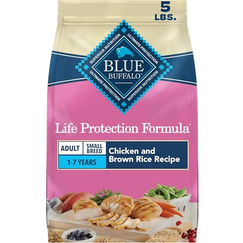 Blue Buffalo Life Protection Formula Chicken & Brown Rice Small Breed Adult Dry Dog Food, Supports...