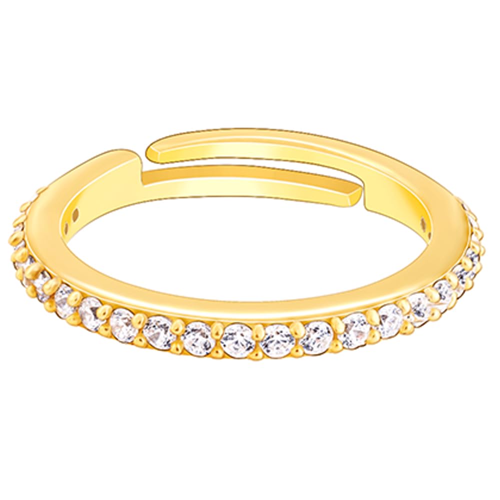 GIVA 925 Silver Golden Minimal Zirconia Ring, Adjustable| Gifts for Women and Girls | With Certificate of Authenticity and 925 Stamp | 6 Months Warranty* (B0CJV962MX) Amazon Price History, Amazon Price Tracker