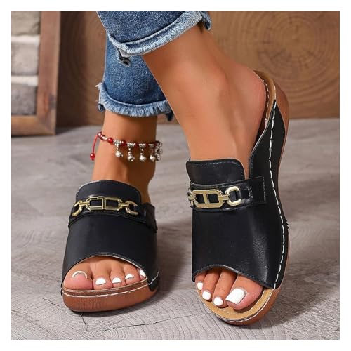 Lightweight Wedge Open Toe Slippers for Women | Comfortable Summer Beach Sandals with Thick Bottom4